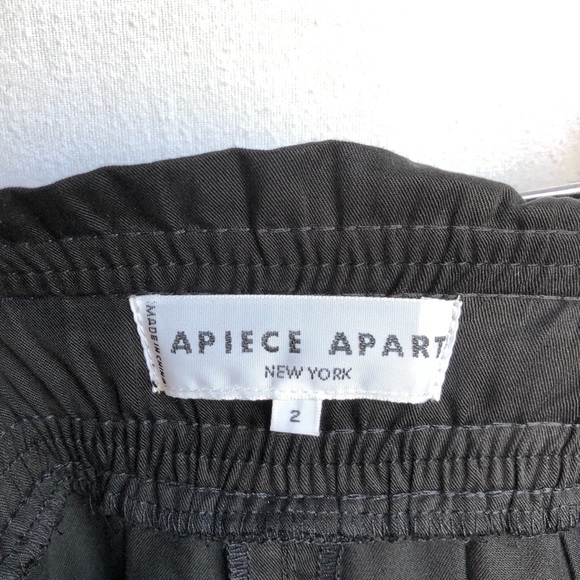 Apiece Apart Baja Tie Waist Wide Leg Culotte Pants black womens size 2 - Picture 12 of 16
